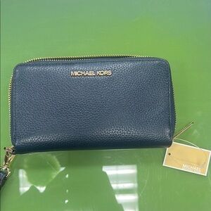 Michael Kors Navy Clutch